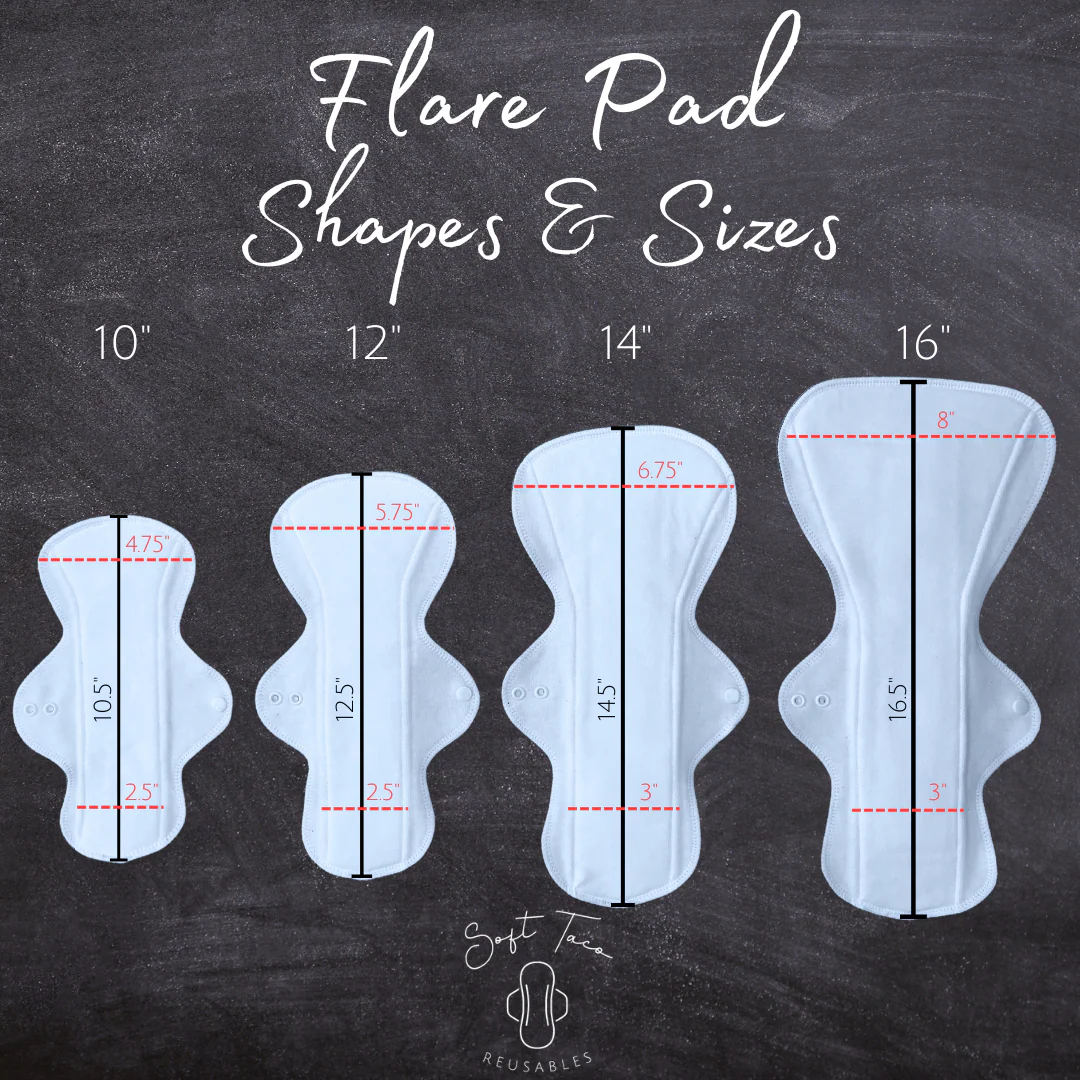 Asymmetric - 16" Velour Gusher - SINGLE PAD - Select your colour - Image 8